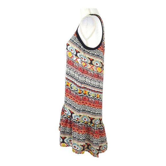Tolani Mini Dress Tunic Top Womens Size M Sleeveless Floral Boho Sleeveless Silk - Picture 5 of 9
